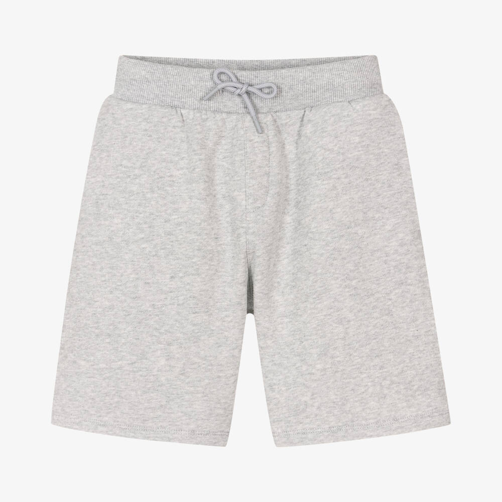 KENZO KIDS - Boys Grey Cotton Jersey Shorts | Childrensalon