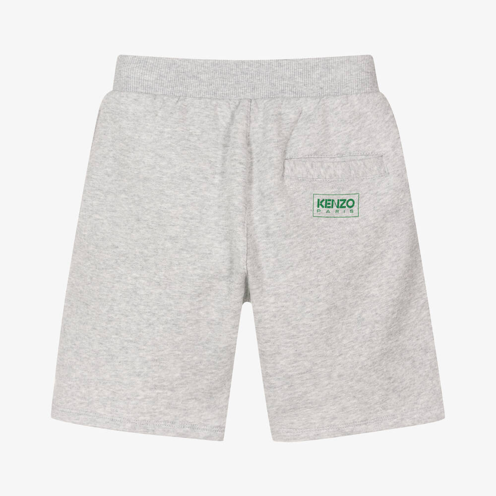 KENZO KIDS Boys Grey Cotton Jersey Shorts Childrensalon Outlet