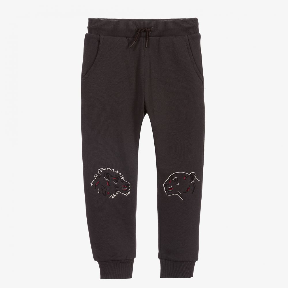 KENZO KIDS-Boys Grey Cotton Joggers | Childrensalon Outlet