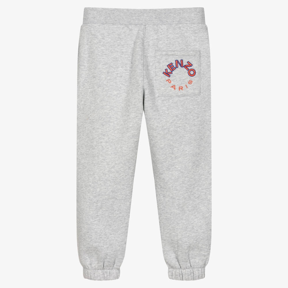 KENZO KIDS-Серые хлопковые джоггеры для мальчиков | Childrensalon Outlet
