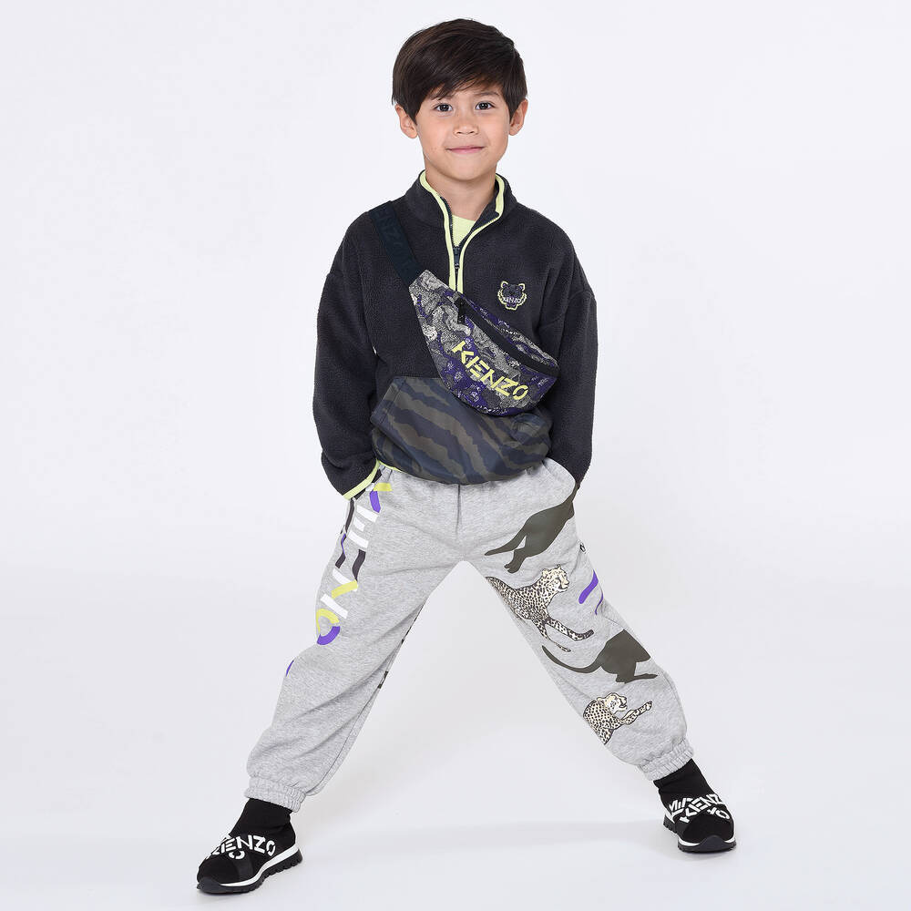 KENZO KIDS Bas jogging coton gris Gar on