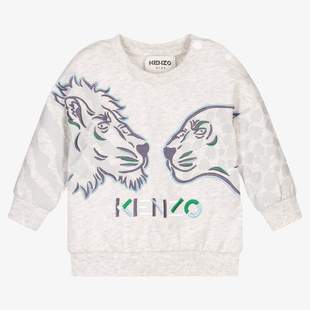 KENZO KIDS - Graues Baumwoll-Sweatshirt (J) | Childrensalon