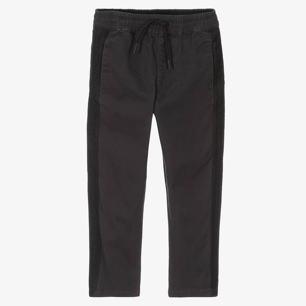 KENZO KIDS - Boys Grey Cotton Trousers | Childrensalon