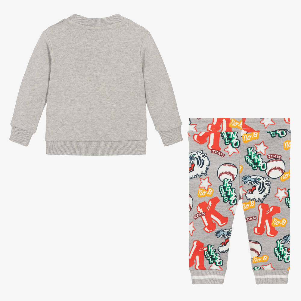 Kenzo grey tracksuit discount