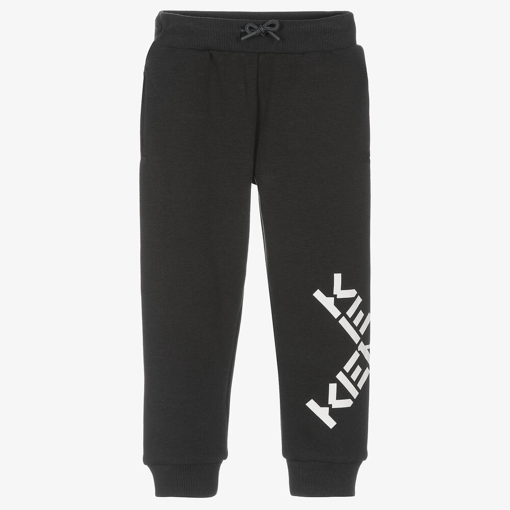 KENZO KIDS - Boys Grey Logo Joggers | Childrensalon