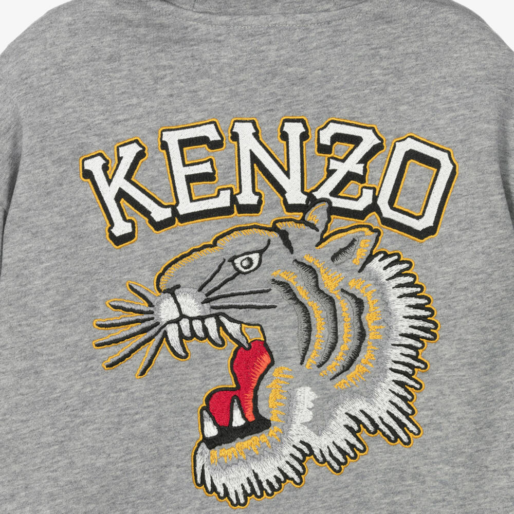 KENZO KIDS-Boys Grey Tiger Varsity Tracksuit | Childrensalon Outlet