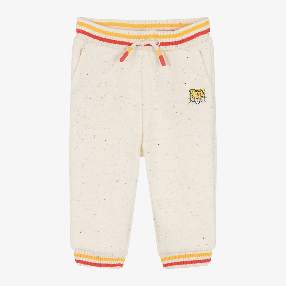 KENZO KIDS-Boys Ivory Cotton Jersey Joggers | Childrensalon Outlet