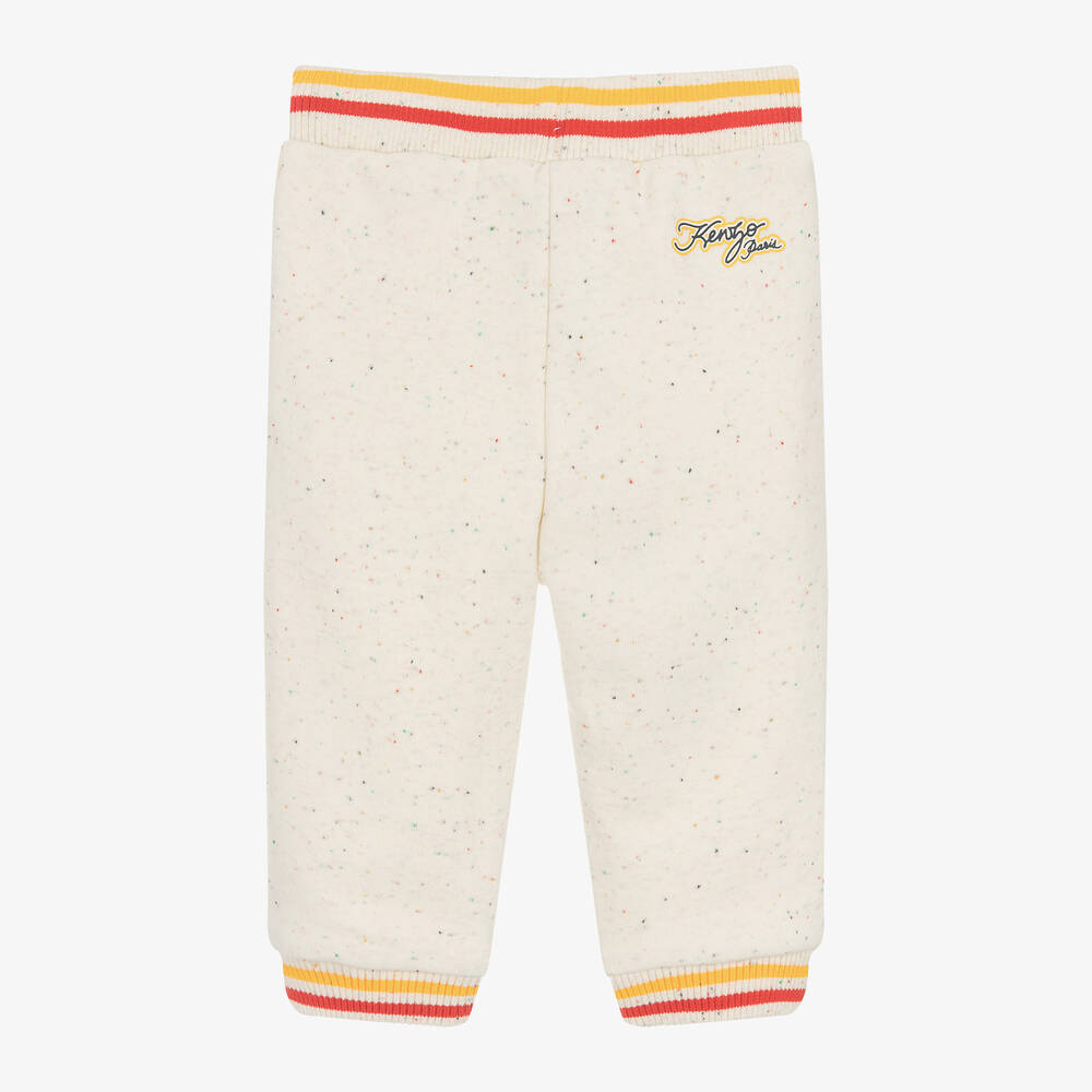 KENZO KIDS-Boys Ivory Cotton Jersey Joggers | Childrensalon Outlet