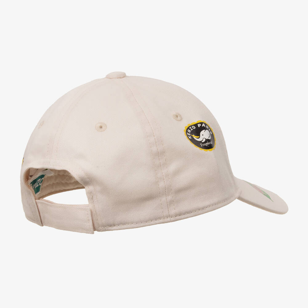KENZO KIDS-Boys Ivory Fruit Emblem Cap | Childrensalon Outlet