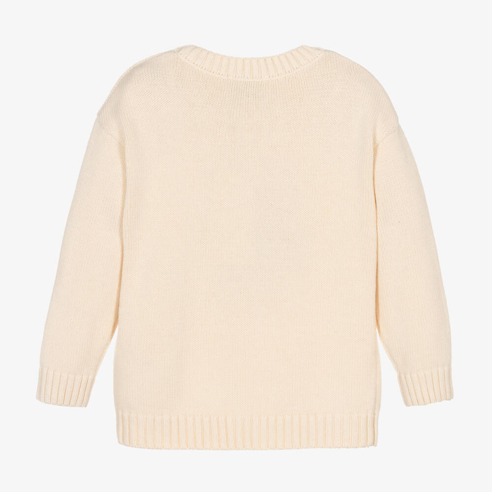 KENZO KIDS-Boys Ivory Tiger Knit Jumper | Childrensalon Outlet