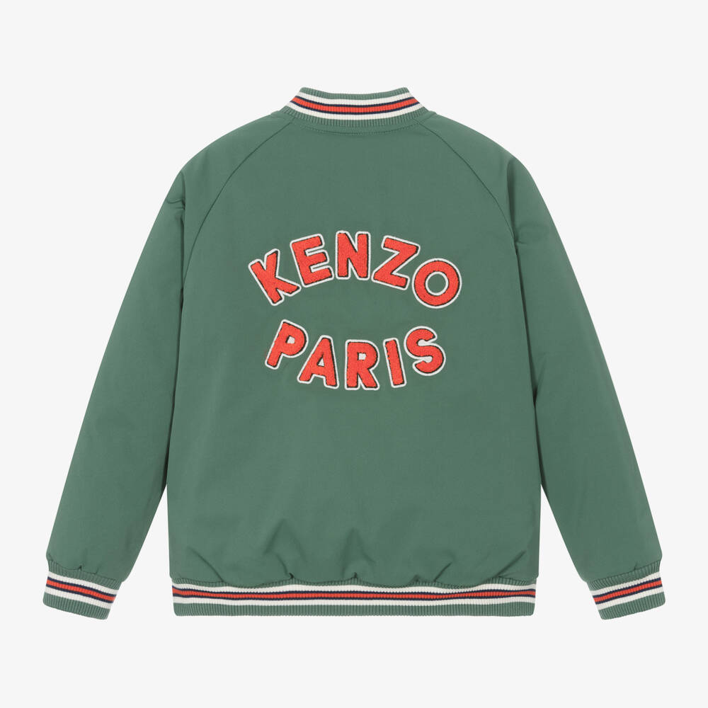 KENZO KIDS-جاكيت فارسيتي لون أخضر | Childrensalon Outlet