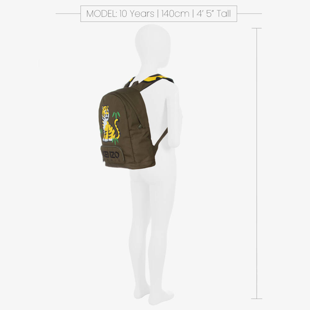KENZO KIDS - Boys Khaki Tiger Adventure Backpack