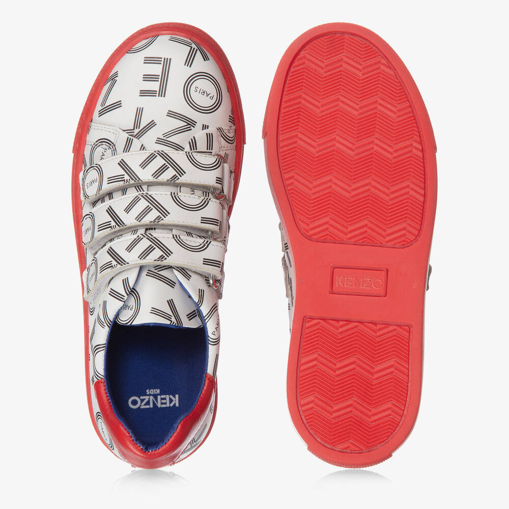 KENZO KIDS Boys Leather Logo Trainers