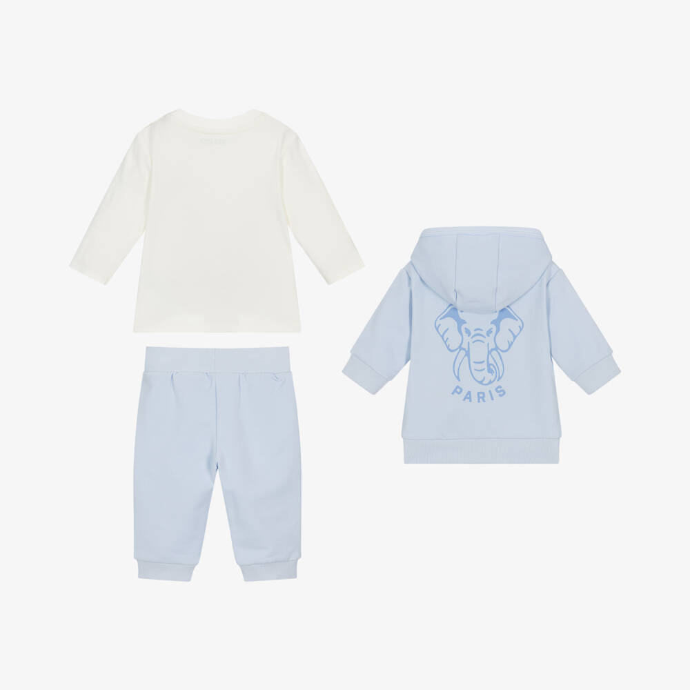 KENZO KIDS-Boys Light Blue Elephant Tracksuit | Childrensalon Outlet