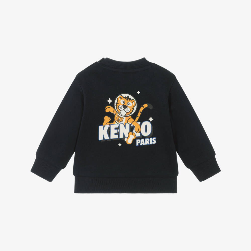 KENZO KIDS-Boys Navy Blue Cosmic Fun Cotton Sweatshirt | Childrensalon Outlet