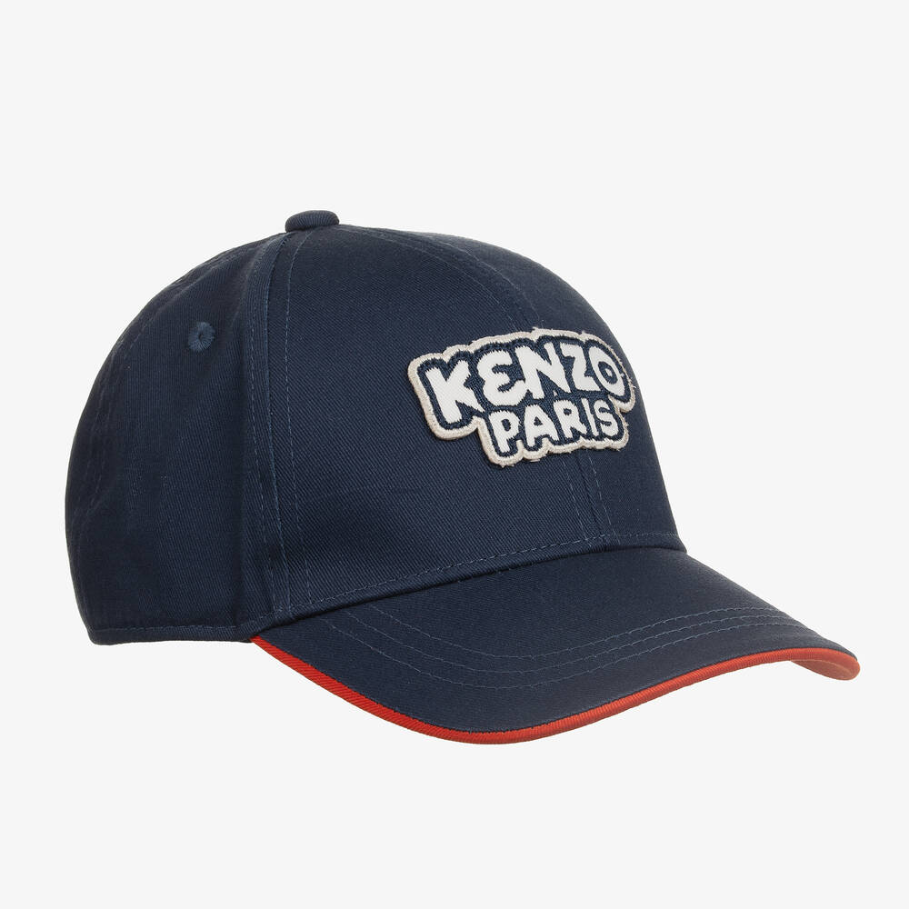 KENZO KIDS-Boys Navy Blue Cotton Cap | Childrensalon Outlet