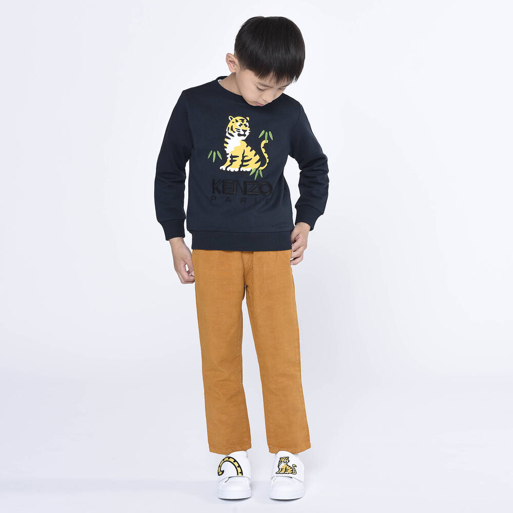 KENZO KIDS-Синий хлопковый свитшот KOTORA для мальчиков | Childrensalon Outlet