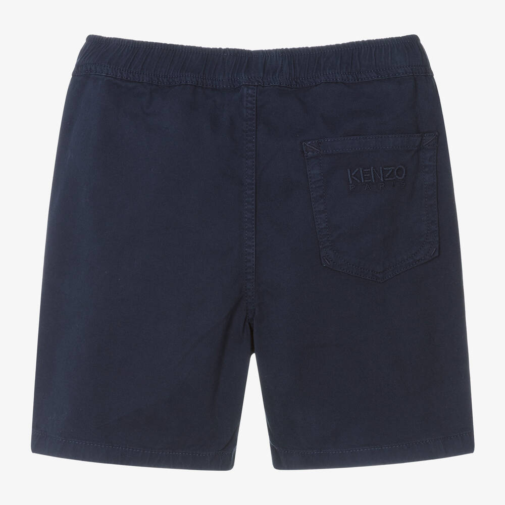 KENZO KIDS-Boys Navy Blue Cotton Shorts | Childrensalon Outlet
