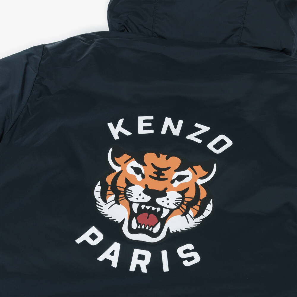 KENZO KIDS-Boys Navy Blue Lucky Tiger Padded Jacket | Childrensalon Outlet