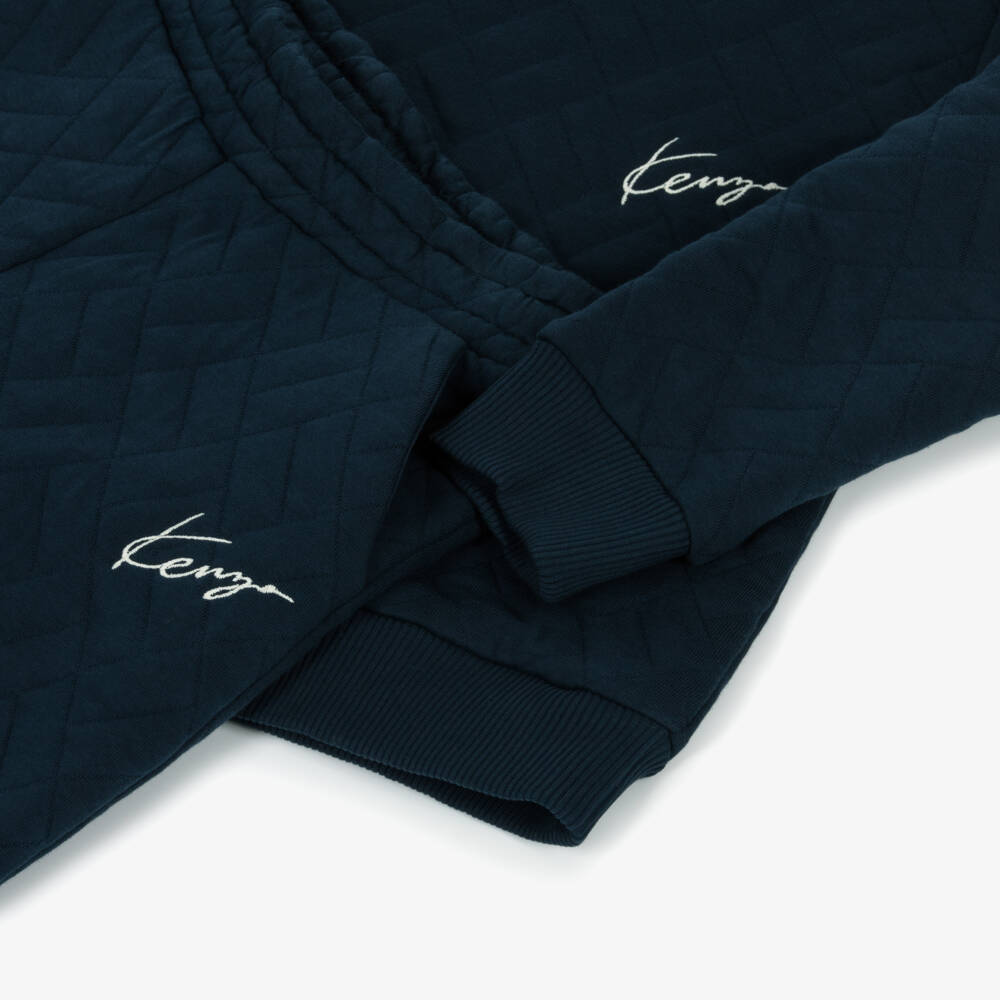 KENZO KIDS-طقم رياضي مبطن للأولاد بلون كحلي | Childrensalon Outlet