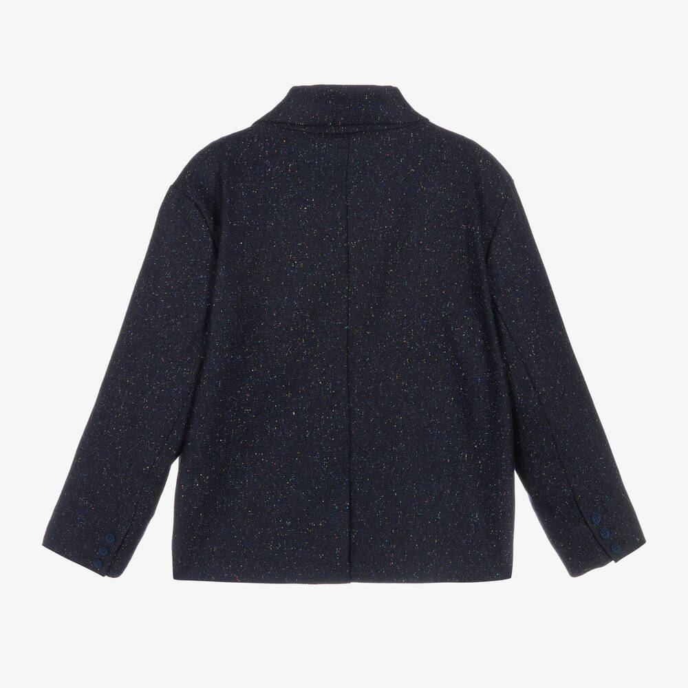KENZO KIDS-Boys Navy Blue Speckled Blazer | Childrensalon Outlet