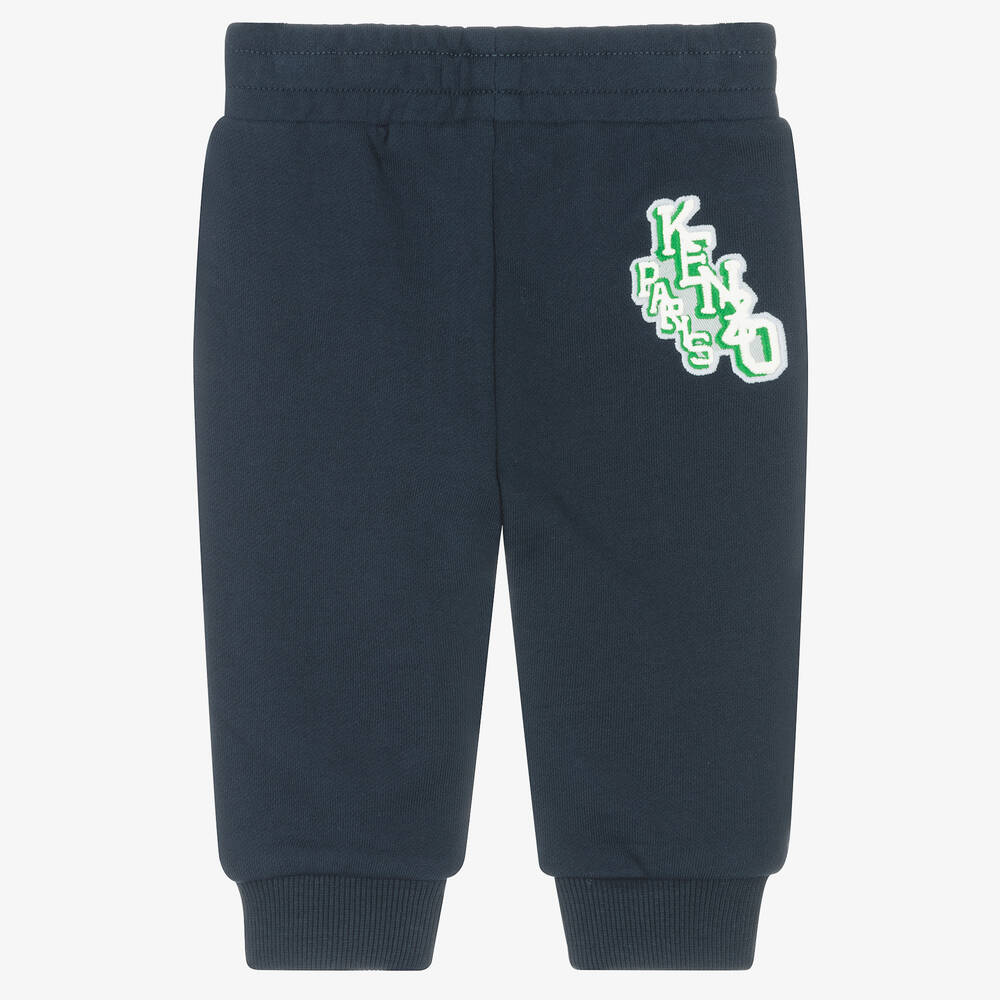 KENZO KIDS-Boys Navy Blue Striped Joggers | Childrensalon Outlet