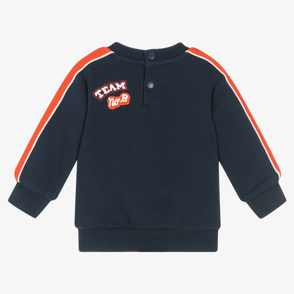 KENZO KIDS-Boys Navy Blue Striped Sweatshirt | Childrensalon Outlet