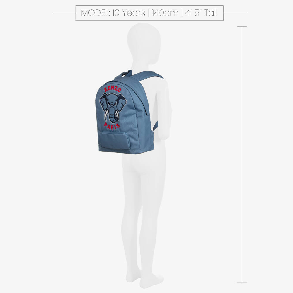 KENZO KIDS-Boys Navy Elephant Backpack | Childrensalon Outlet