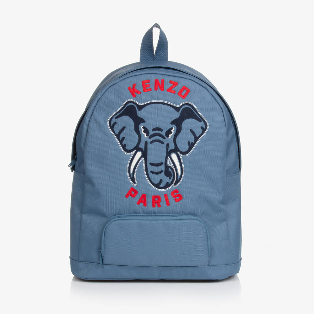 KENZO KIDS-Boys Navy Elephant Backpack | Childrensalon Outlet