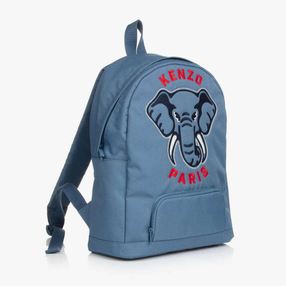 KENZO KIDS-Boys Navy Elephant Backpack | Childrensalon Outlet