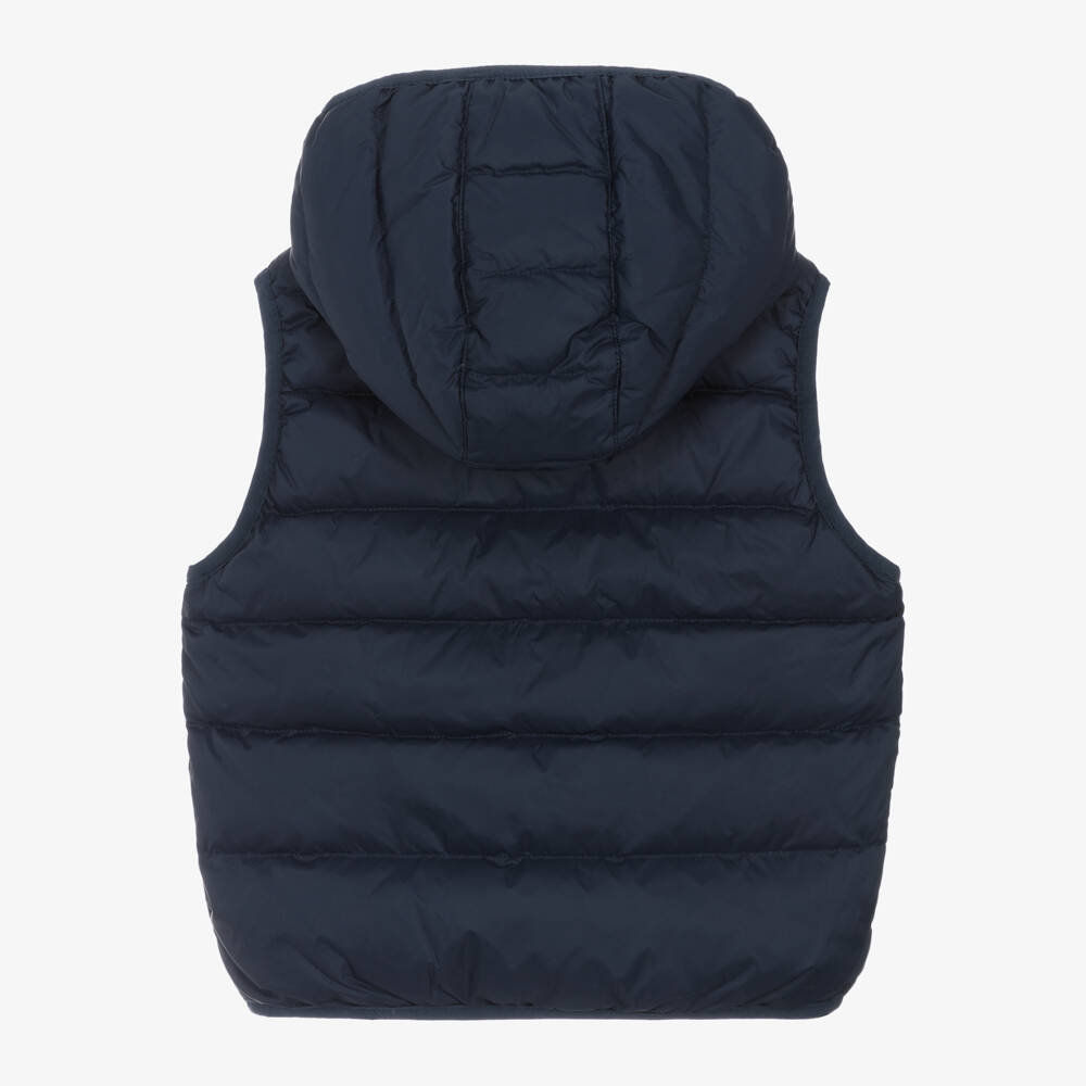 KENZO KIDS-Boys Navy Hooded Down Vest | Childrensalon Outlet