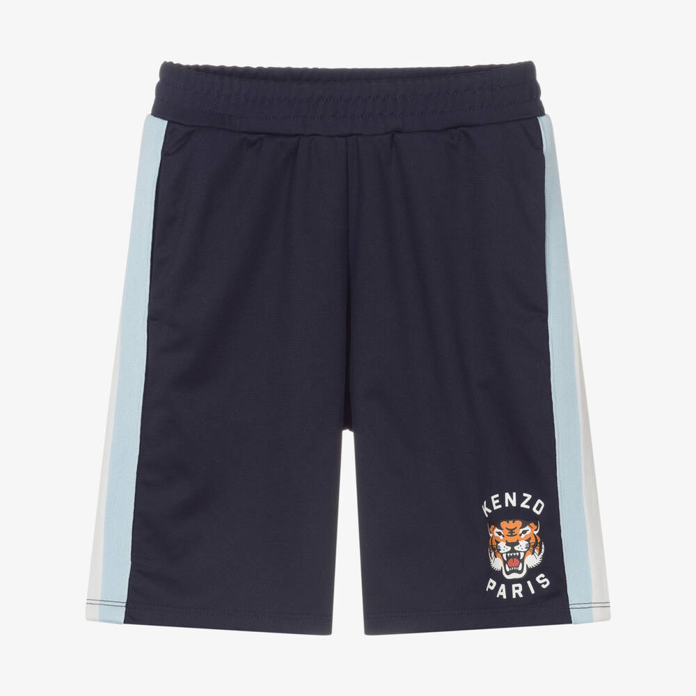 KENZO KIDS-شورت برمودا محبوك أزرق داكن للأولاد | Childrensalon Outlet