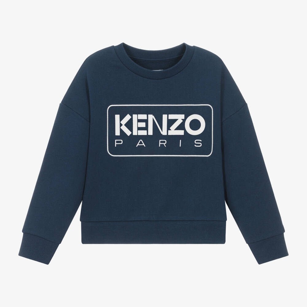 KENZO KIDS-Boys Navy Logo Sweatshirt | Childrensalon Outlet
