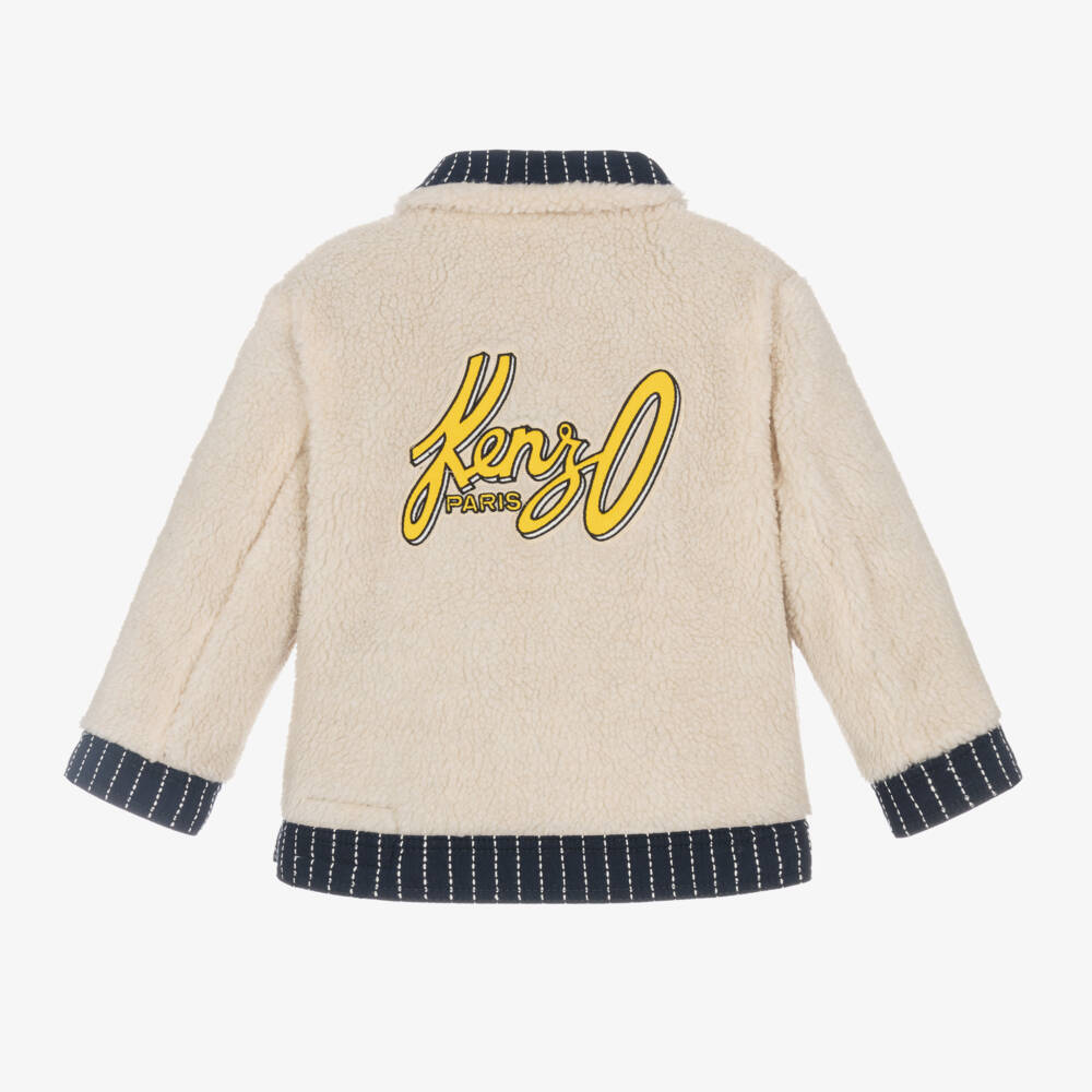 KENZO KIDS-Boys Navy Reversible Fleece Jacket | Childrensalon Outlet