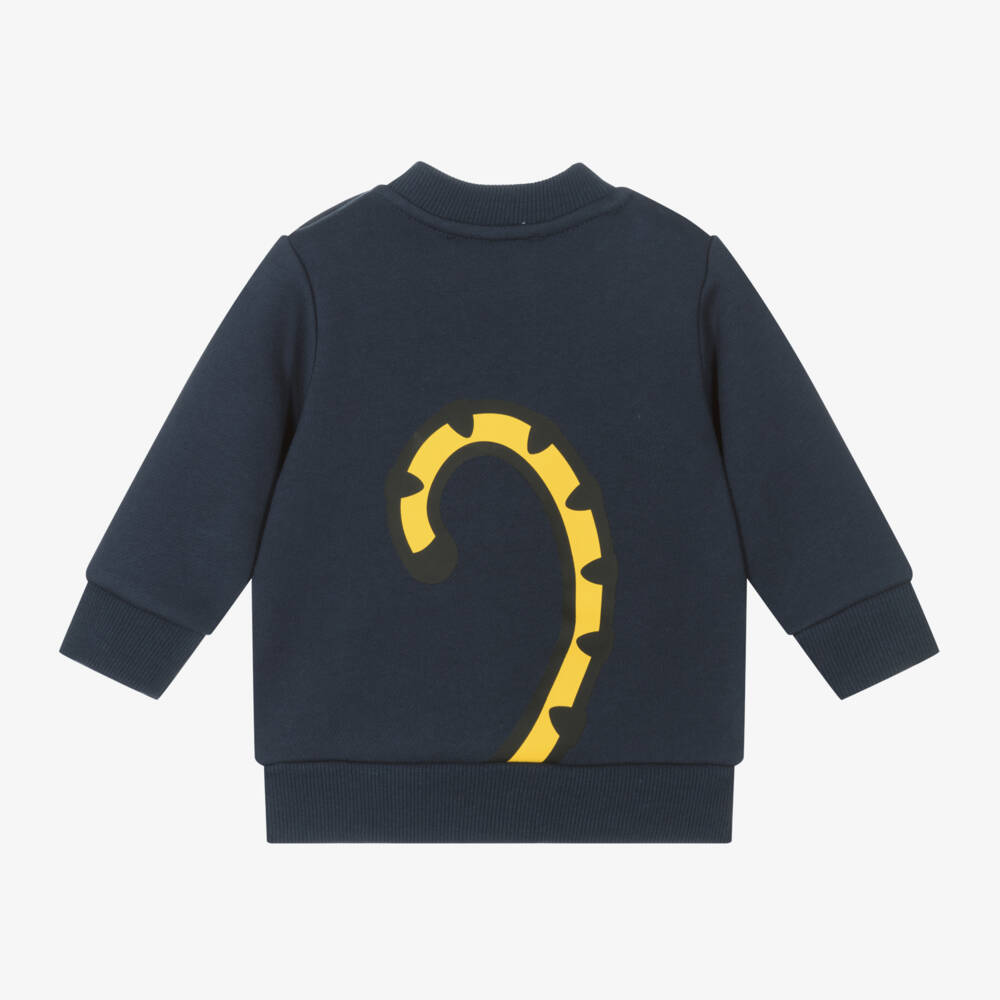 KENZO KIDS-Boys Navy Tiger Print Sweatshirt | Childrensalon Outlet