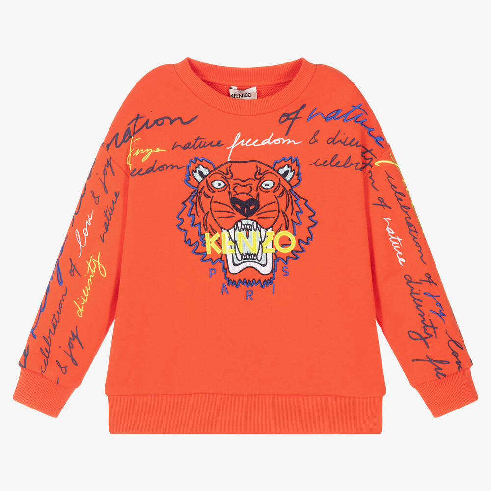 KENZO KIDS - Oranges Tiger-Sweatshirt (J) | Childrensalon