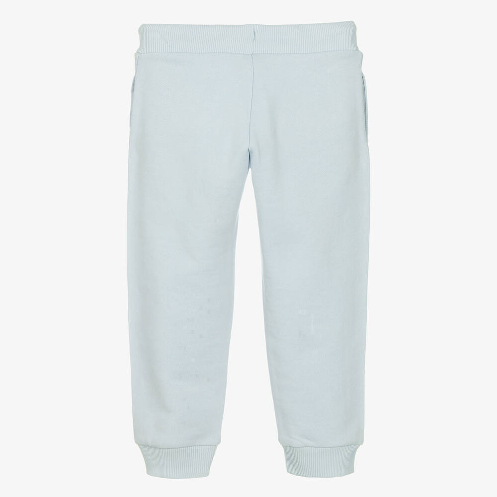KENZO KIDS Boys Pale Blue Cotton Logo Joggers
