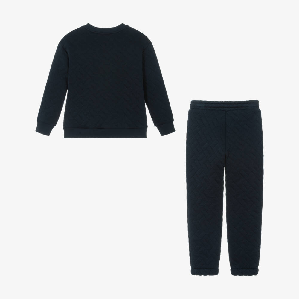 KENZO KIDS-Костюм синий стеганый для мальчиков | Childrensalon Outlet