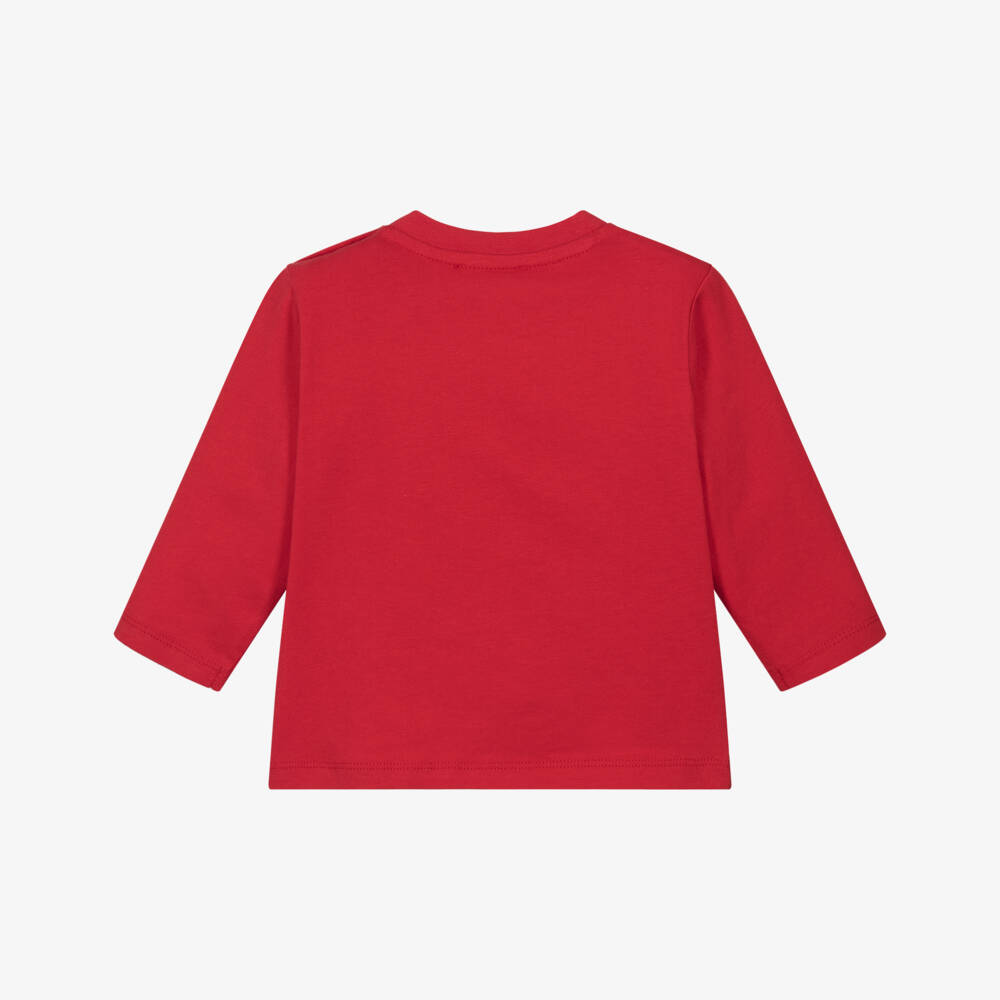 KENZO KIDS-Boys Red Space Tiger Cotton Jersey Top | Childrensalon Outlet