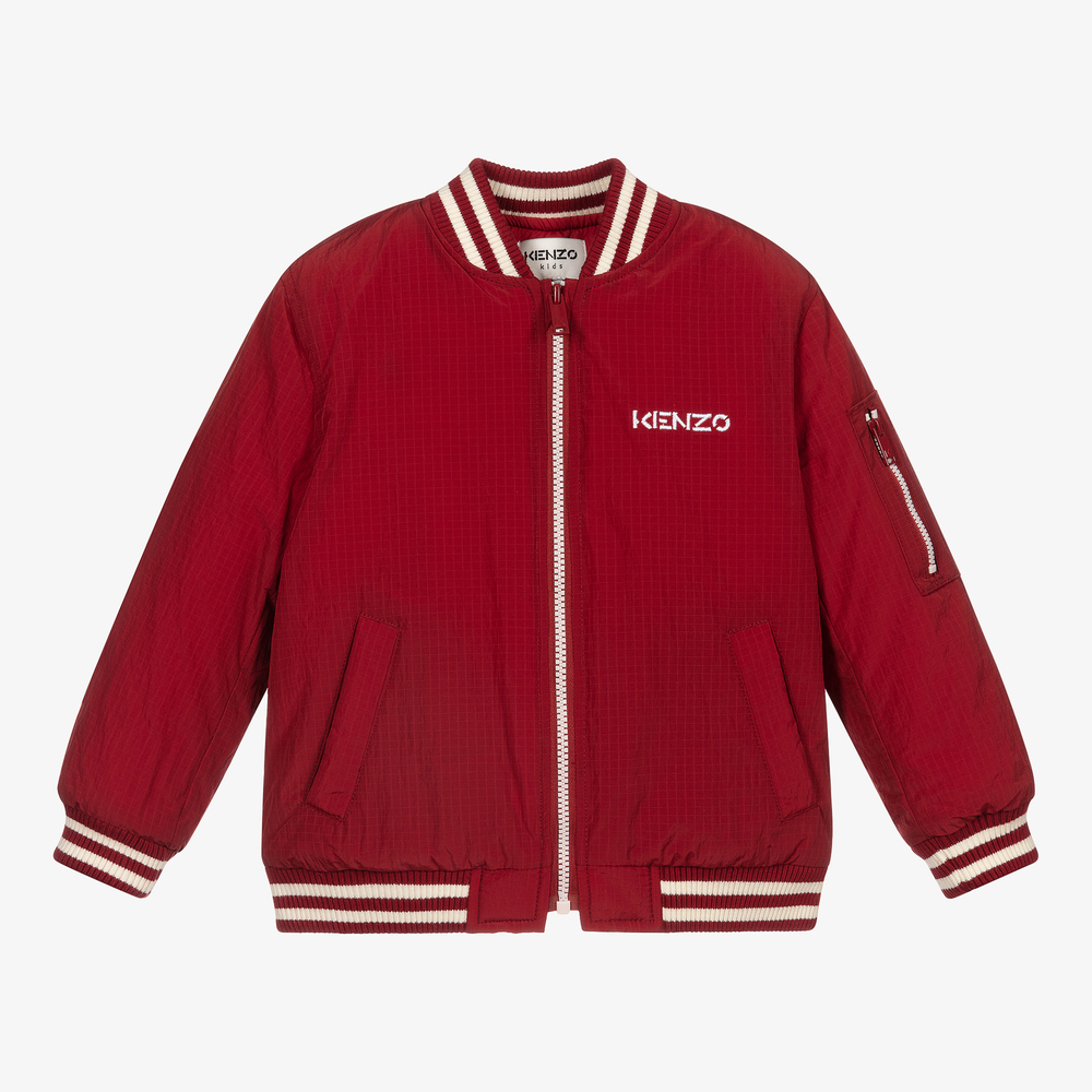 KENZO KIDS - Boys Red Tiger Bomber | Childrensalon Outlet