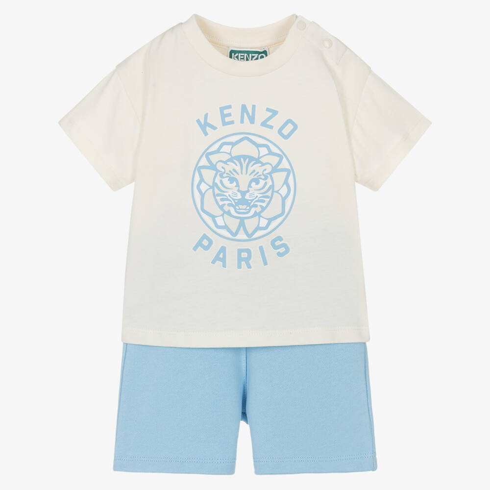 KENZO KIDS-طقم قطني أزرق سماوي للأولاد | Childrensalon Outlet