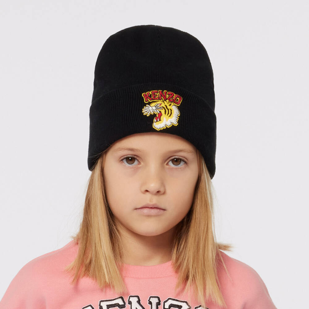 KENZO KIDS-Boys Slate Grey Beanie and Snood | Childrensalon Outlet