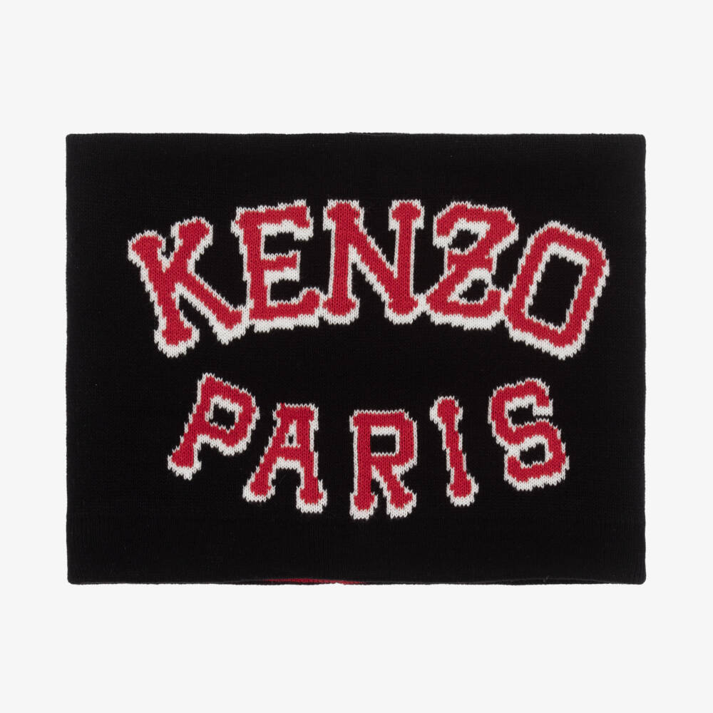KENZO KIDS-Boys Slate Grey Beanie and Snood | Childrensalon Outlet