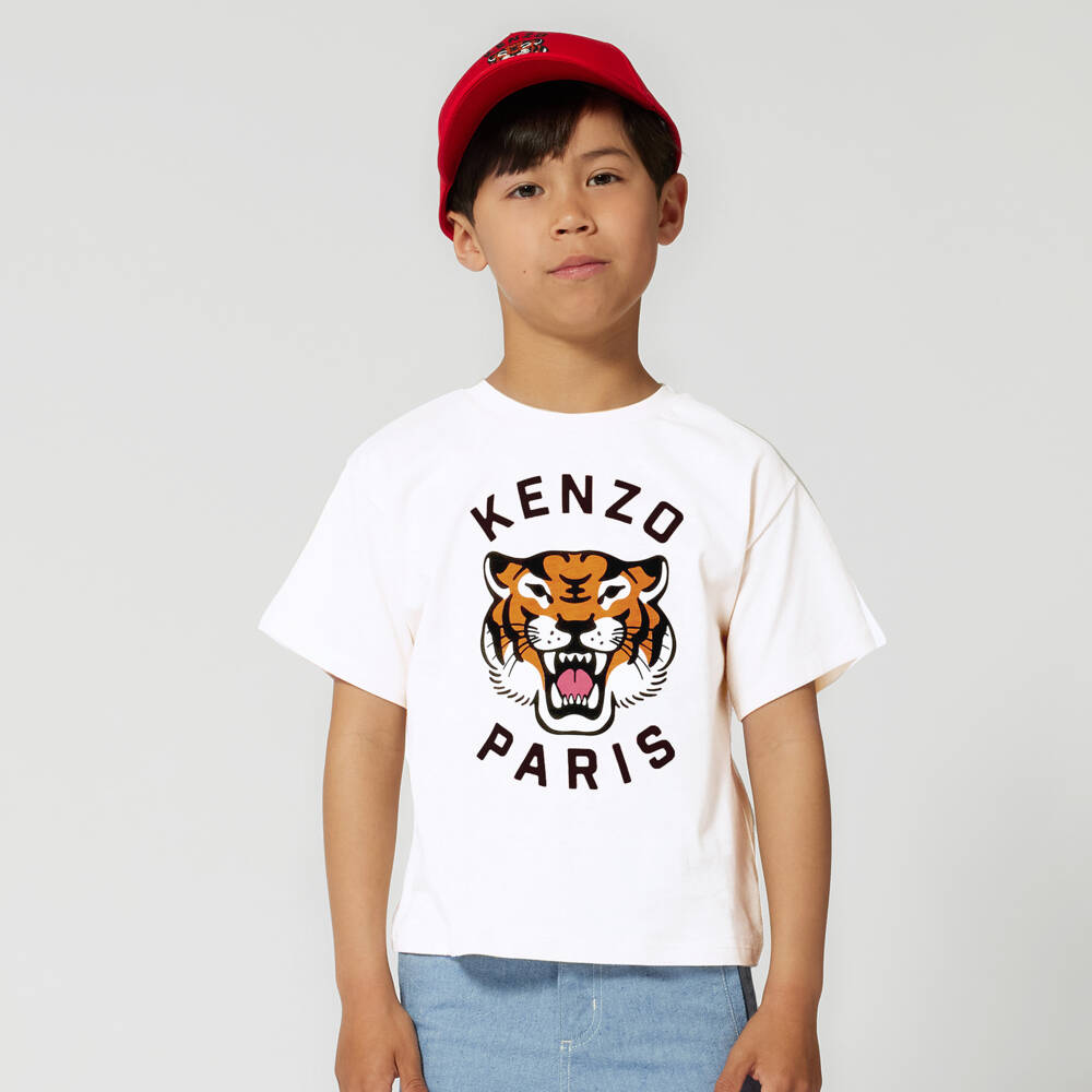 KENZO KIDS-Boys Soft Cotton Tiger Tee | Childrensalon Outlet