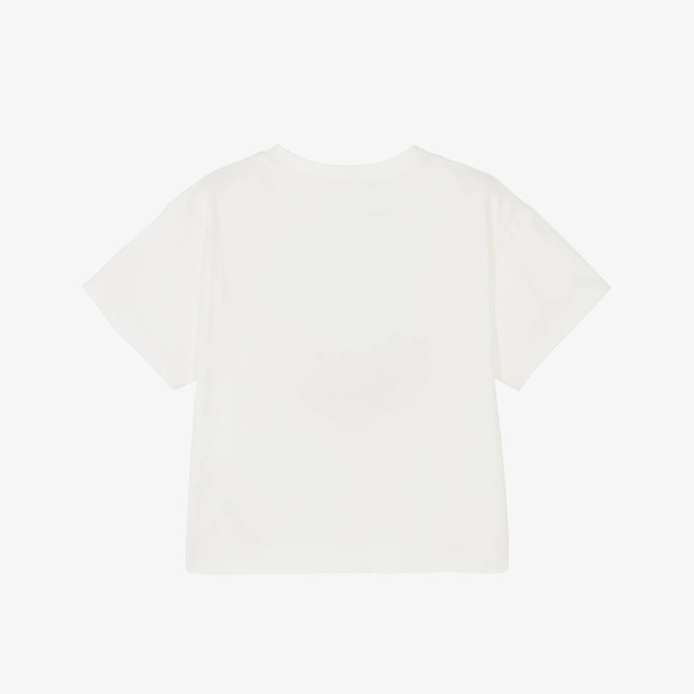 KENZO KIDS-Boys Soft White Logo Tee | Childrensalon Outlet