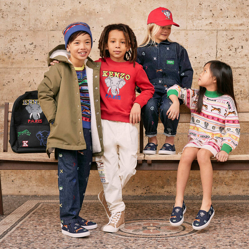 KENZO KIDS-Boys Sturdy Black Canvas Rucksack | Childrensalon Outlet