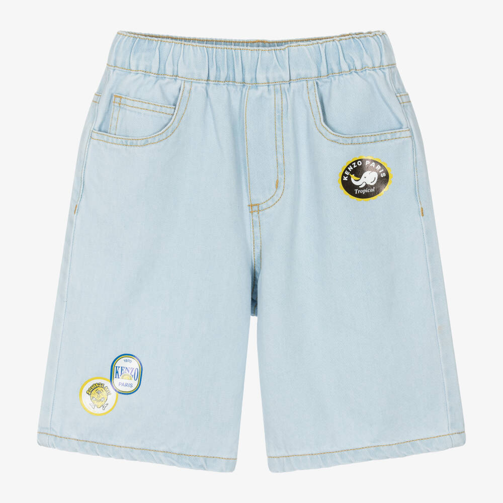 KENZO KIDS-شورت قطني أزرق أنيق للأولاد | Childrensalon Outlet