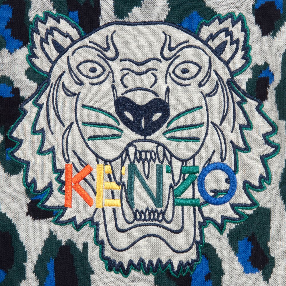 KENZO KIDS Boys Tiger Knitted Sweater Childrensalon Outlet