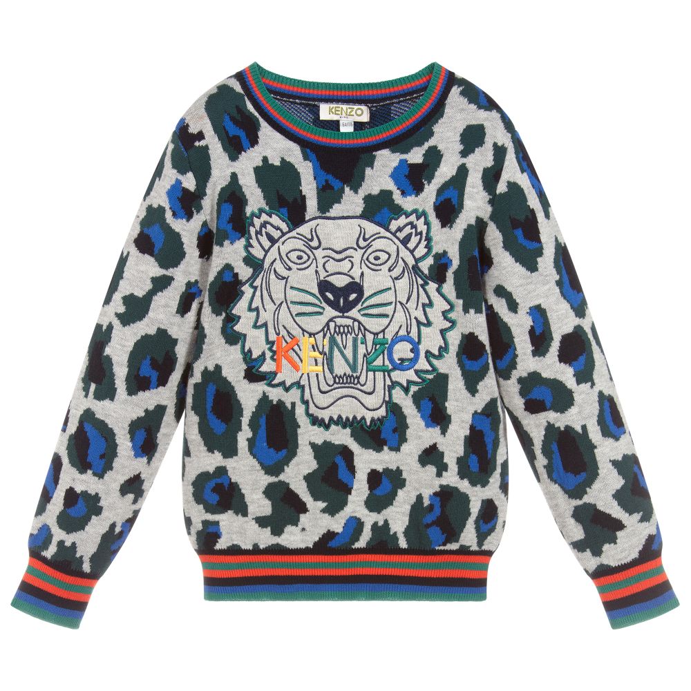 KENZO KIDS - Boys Tiger Knitted Sweater | Childrensalon