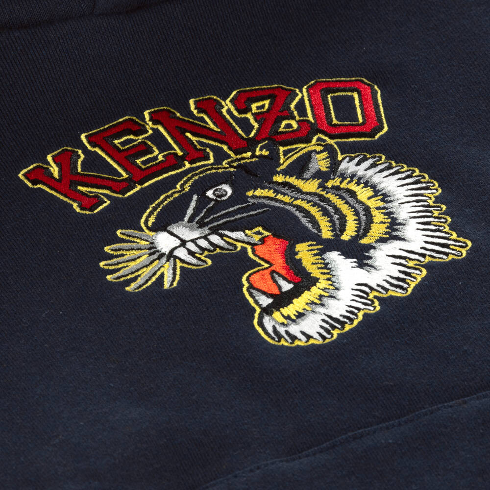 KENZO KIDS-Boys Varsity Navy Tiger Hoodie | Childrensalon Outlet